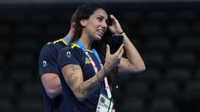 La nageuse brésilienne Ana Carolina Vieira lors des JO de Paris, le 25 juillet 2024
