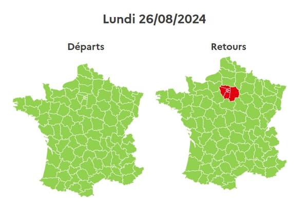 Ce lundi est classé rouge en Ile-de-France entre retours des vacances, reprise du travail et voies olympiques.