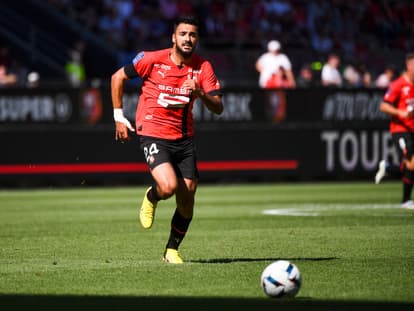 Gaëtan Laborde avec Rennes en Ligue 1, le 7 août 2022