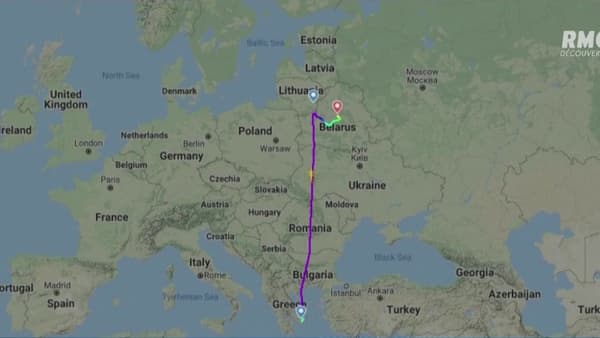 Le trajet du vol Athènes-Vilnius détourné vers Minsk