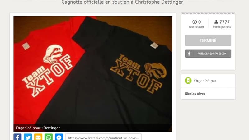 Plus de 8.800 personnes ont participé à la cagnotte en soutien à Christophe Dettinger.