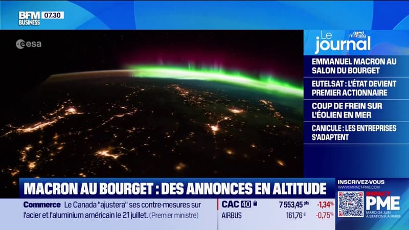 Macron au Bourget : des annonces en altitude