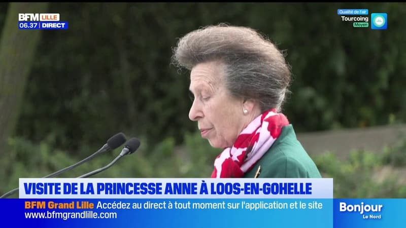 Loos-en-Gohelle: visite de la princesse Anne, soeur de Charles III