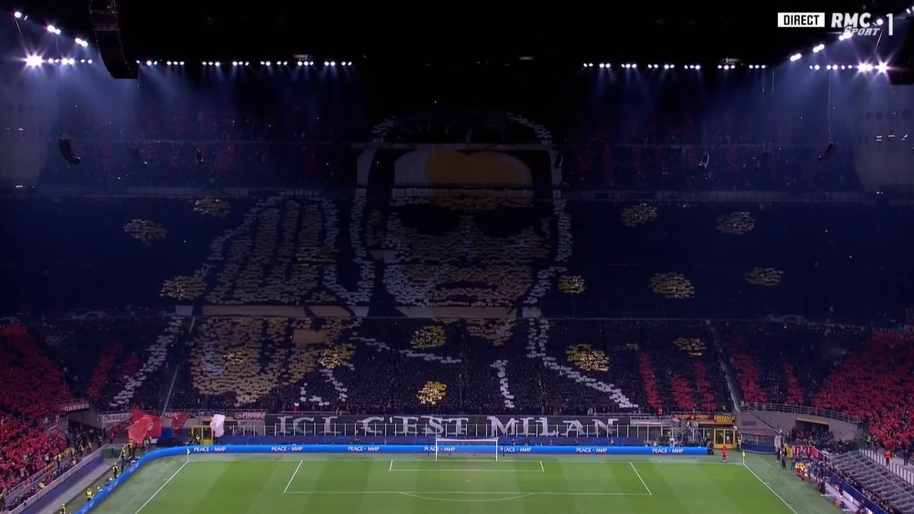 AC Milan-PSG: le superbe tifo Matrix des supporters milanais, en ...