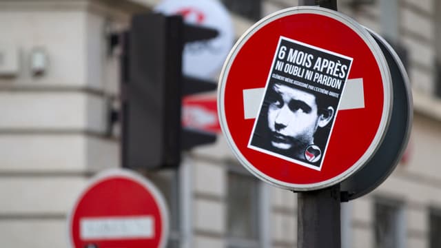 Une affiche de souvenir dans Paris, 6 mois après la mort de Clément Meric