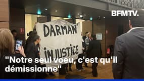  Une quinzaine d'avocats ont perturbé la cérémonie des vœux de Gérald Darmanin, ministre de la Justice 