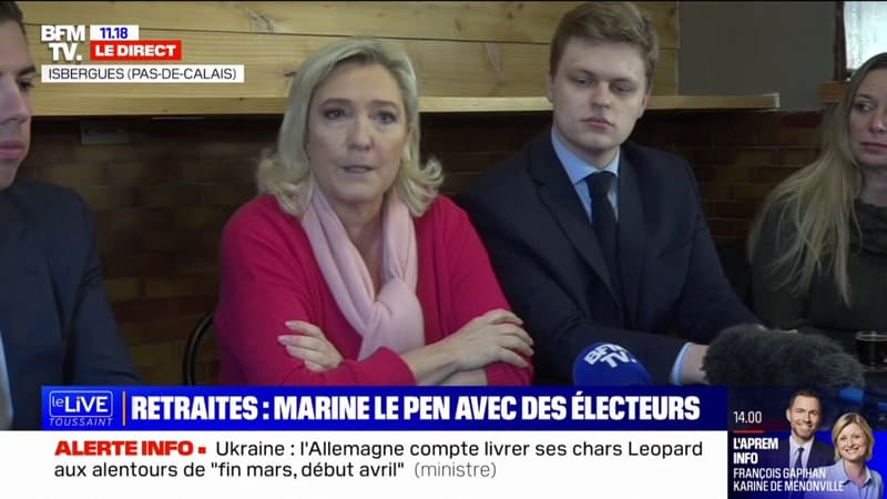 Retraites: Marine Le Pen appelle les électeurs LR à « faire pression » sur leurs députés