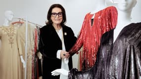 La chanteuse grecque Nana Mouskouri à Paris le 13 juin 2023. 