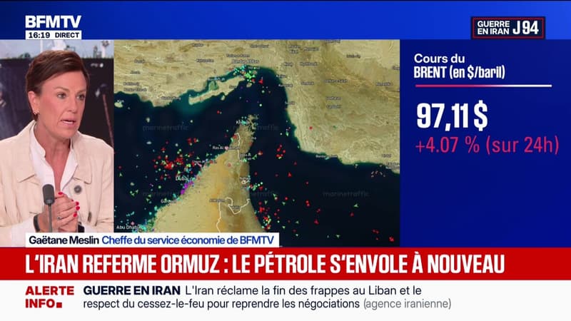 Blocus du détroit d'Ormuz: le cours du pétrole s'envole à nouveau