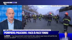Story 1 : Face-à-face tendu entre pompiers et policiers en marge d'une manifestation à Paris - 28/01