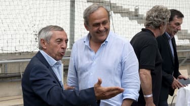 Alain Giresse avec Michel Platini en 2021