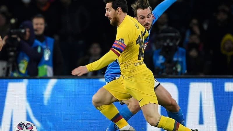 Lionel Messi (Barça) face au Napoli