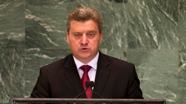 Gjorge Ivanov, président de Macédoine, le 27 septembre 2012 aux Nations Unies à New York.
