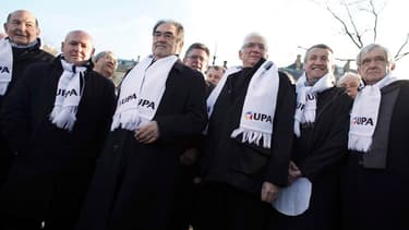L'UPA, l'une des trois organisations patronales organisant la mobilisation, lors d'une précédente manifestation, en décembre 2013
