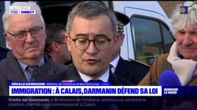 Immigration: à Calais, Gérald Darmanin défend sa loi