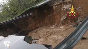 Près de Rome, l'effondrement d'une route fait un disparu et un blessé