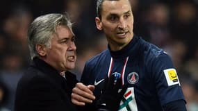 Carlo Ancelotti et Zlatan Ibrahimovic