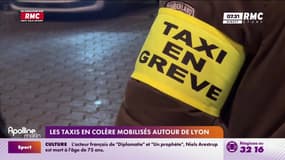 Les taxis en colère mobilisés autour de Lyon 