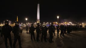 Place de la Concorde le 16 mars, à Paris.