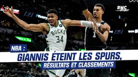 NBA : Giannis éteint les Spurs, classements et résultats