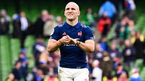 Maxime Lucu avec le XV de France, à Dublin le 8 mars 2025