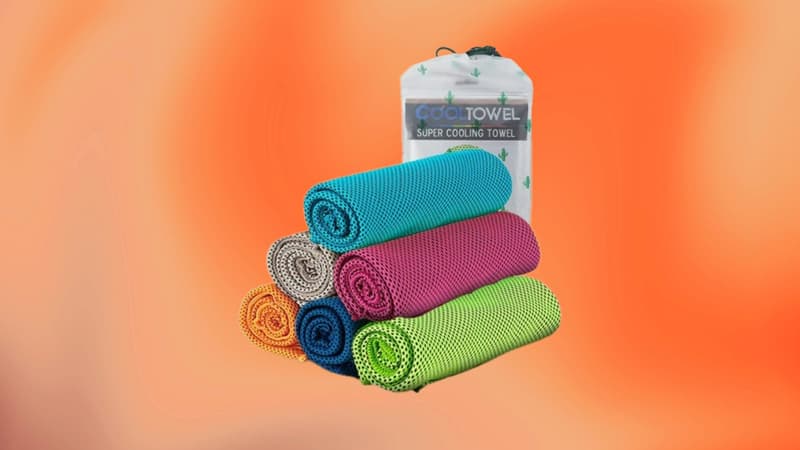 Serviette Rafraîchissante Microfibre Sport - 80x30 Cm, Séchage Rapide, Polyester - Pour Yoga, Gym, Camping, Voyage