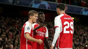 Bukayo Saka, Martin Odegaard et Kai Havertz 