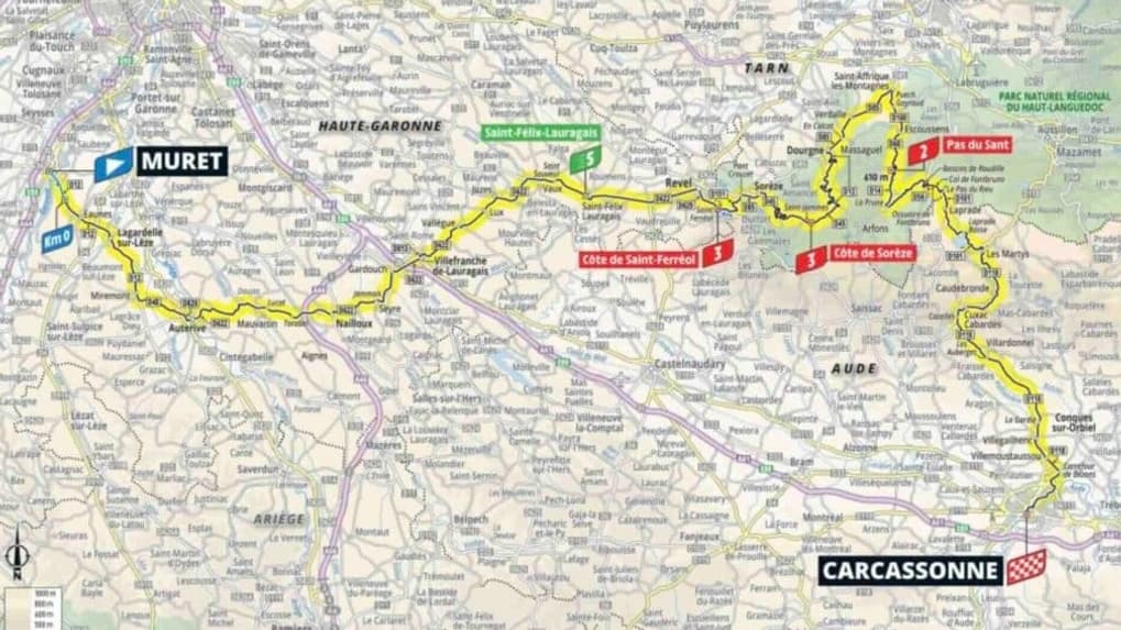 Le parcours de la 15e étape du Tour de France 2025