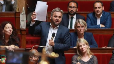 Le député France Insoumise Alexis Corbière, le 26 juillet 2017 à l'Assemblée nationale à Paris.