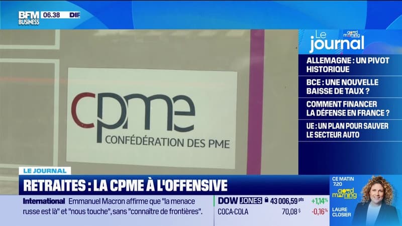 Retraites: la CPME compte bien revenir à la charge sur sa mesure choc d'indexer l'âge de départ à la retraite sur l'espérance de vie