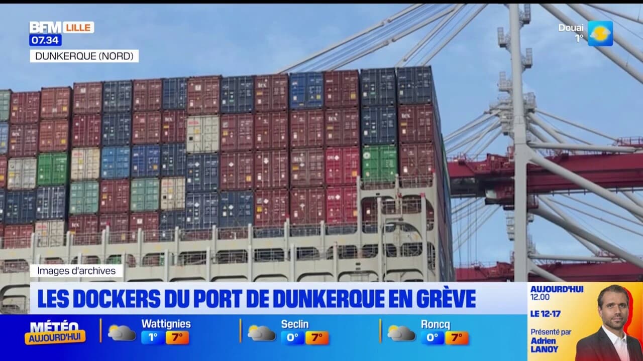 Dunkerque: les dockers du port en grève pour 2 jours