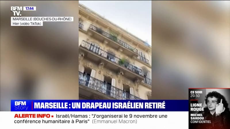 Marseille: une vidéo montre l'agitation que provoque un drapeau israélien sur un balcon
