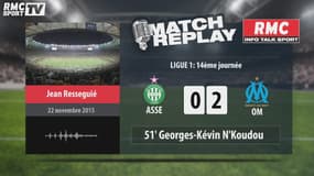 ASSE-OM (0-2) : le Goal-Replay avec le son RMC Sport 