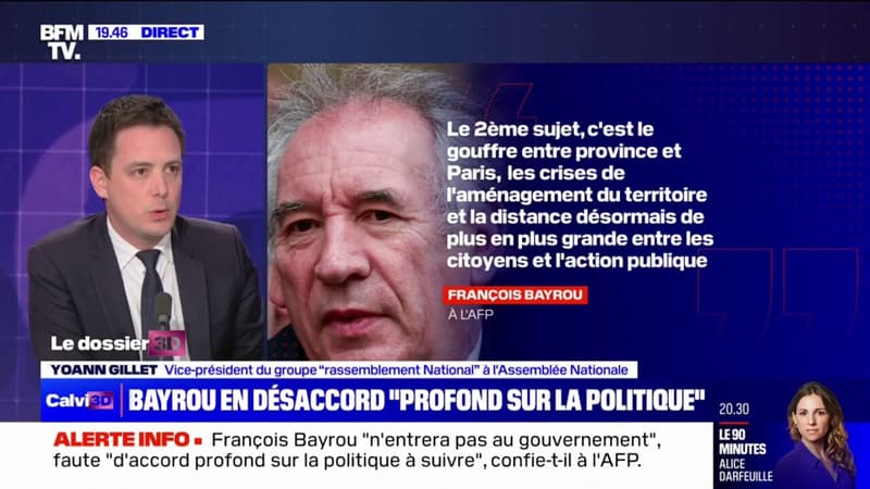 Entrée dans le gouvernement déclinée par François Bayrou: 