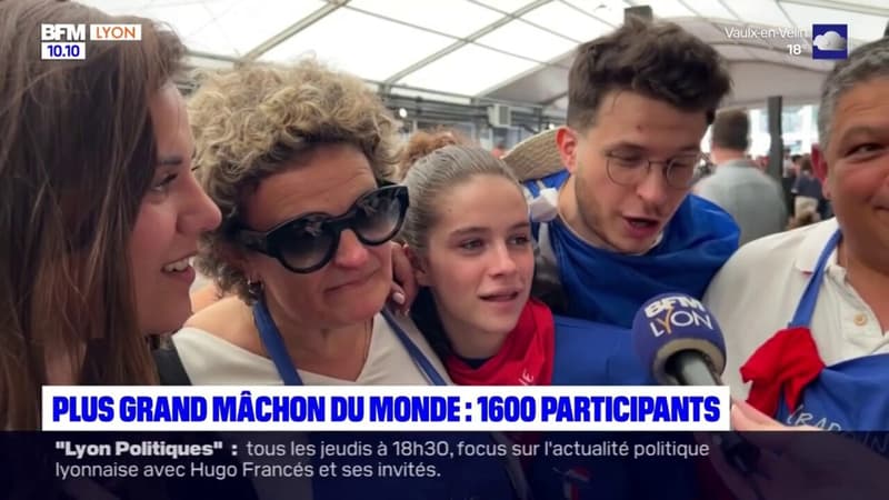 Lyon: 1.600 personnes ont participé au Plus grand mâchon du monde