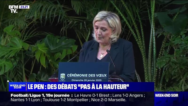 Marine Le Pen : des débats "pas à la hauteur" - 26/01