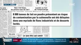Près de 8.000 tonnes de poudre de lait contaminées à la salmonelle ?