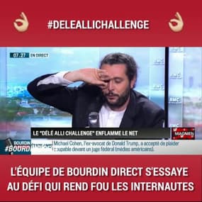 #DeleAlliChallenge: l'équipe de Bourdin Direct s'essaye au défi qui rend fou les internautes
