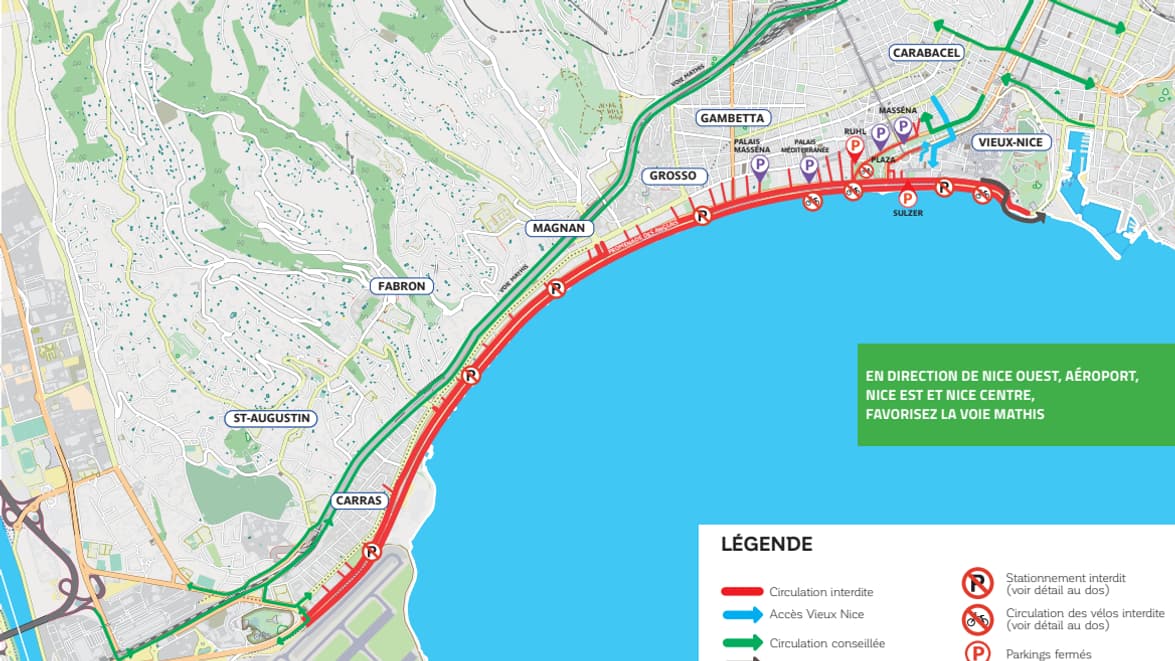 Les restrictions de circulation en raison de la Prom'Classic à Nice le 7 janvier 2023
