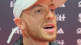 Le youtubeur Michou lors de la draft de la Kings League France, le 24 mars 2025 à Paris