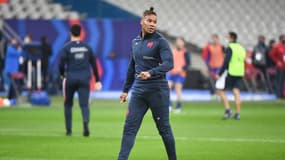 Teddy Thomas avec le XV de France en 2021.