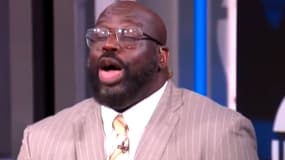 Shaquille O'Neal sur le plateau de Inside the NBA, le 1er mai 2025 sur TNT