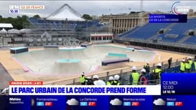 JO de Paris 2024: le parc urbain de la Concorde prend forme