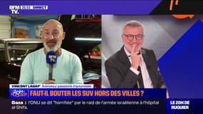 "On ne peut plus rouler vite et il faut rouler économe donc on va rouler confort": L'animateur Vincent Lagaf réagit à la consultation organisée à Paris sur les SUV 