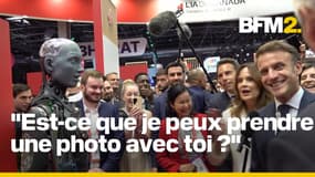  "Comment tu peux aider à réformer l'État?": Emmanuel Macron dialogue avec une IA au salon Vivatech 