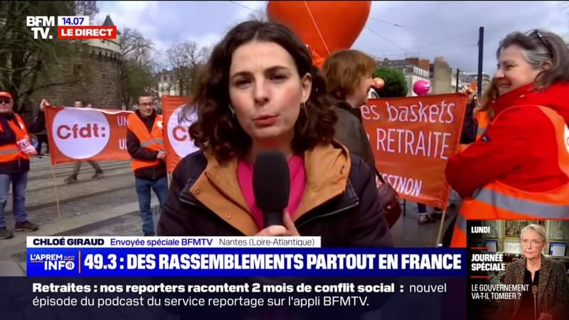 Retraites: des centaines de manifestants rassemblés à Nantes 