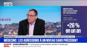 Agressions de médecins: "Ce qui est nouveau, ce sont nos confrères qui se font agresser en ville", explique Mathias Wargon, chef du service des urgences du centre hospitalier Delafontaine de Saint-Denis