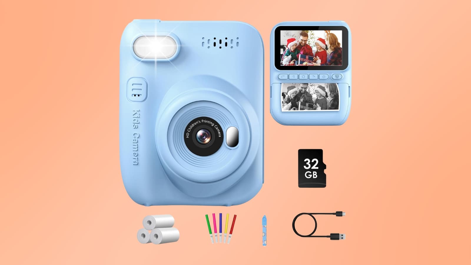 Appareil Photo Zorrliy Pour Enfants – 48 MP, HD 1080p, 32 Go – Coque Big Foot – Dès 3 Ans