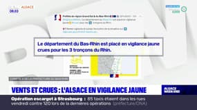 Vents et crues: l'Alsace en vigilance jaune 