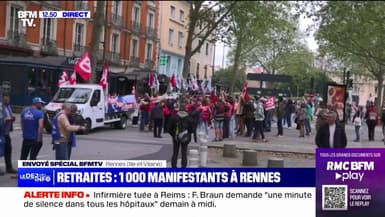 Environ 1000 manifestants réunis à Rennes pour protester contre la réforme des retraites